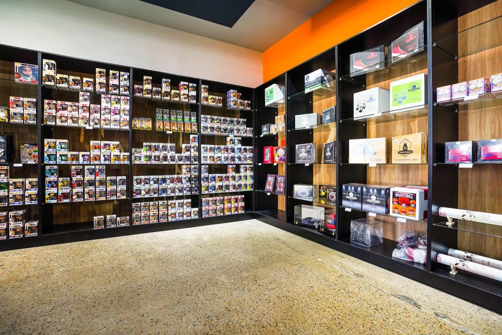 gaming retail store fitout with shelving