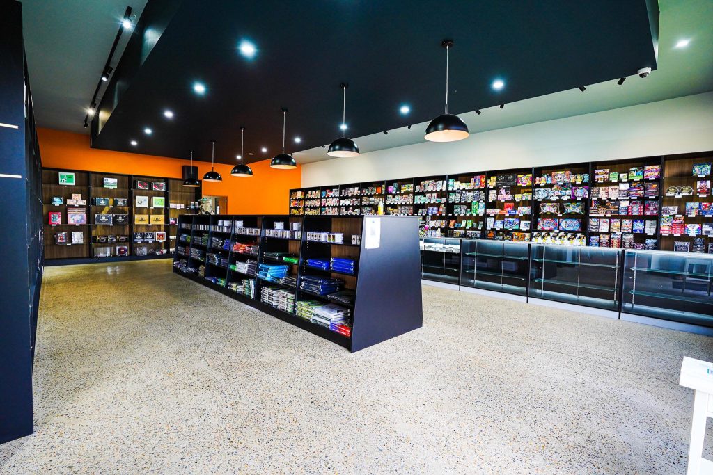 gaming retail store fitout with shelving